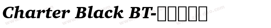 Charter Black BT字体转换